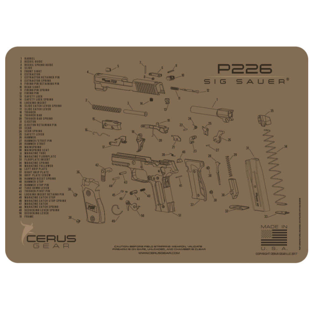 Cleaning Equipment Cerus Gear 4.50" SIG P226 SCHEMATIC COYOTE • Model: 4.50"